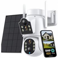 Lauko dviguba saulės kamera, 8 MP, WiFi, sukamasis PTZ, IP66, ICSee