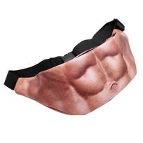 Funny Fake Beer Belly Fanny Pack for Men and Women Creative White Elephant Gag Gift black