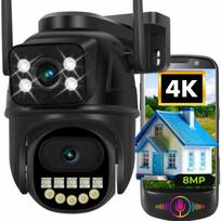 Lauko IP vaizdo kamera su WiFi, 8 MP, dviguba optika, mikrofonu, sukama