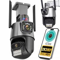 Lauko IP WiFi vaizdo stebėjimo kamera, 6 MP, su dviguba pasukama kamera, Full HD+