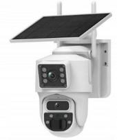 Lauko stebėjimo kamera 8MP, IR, 4G, saulės baterija, dviguba optika, peržiūra telefone