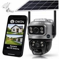 Lauko saulės kamera su dviem objektyvais, 4G LTE SIM, 2K 4MP, IP66