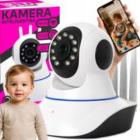 Vidaus 360° sukiojama WiFi kūdikio stebėjimo kamera su nuotoliniu valdymu