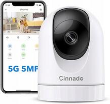 Vidaus Wi-Fi kamera Cinnado 5 MP, 360°, naktinis matymas, 5 GHz / 2,4 GHz