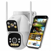 IP sukama kamera su 2 objektyvais, GSM 4G LTE, SIM, 2x2MP, garsas