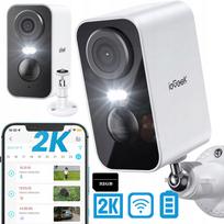 Lauko ir vidaus IP išmanioji WiFi kamera 2K FHD, tinkama 32GB stebėjimui