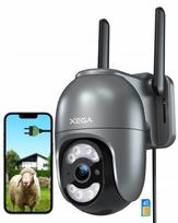 Lauko IP kamera XEGA su SIM kortele, 2K raiška, 4× priartinimu, 3G/4G/5G ryšys