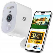 Lauko stebėjimo kamera 4G LTE, 3MP, IP66, su PIR jutikliu ir dvikrypte garso funkcija, veikianti nuo baterijos