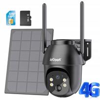 Lauko saulės kamera su GSM 4G LTE, 3MP, baterija, garsiakalbiu ir 64GB atmintimi