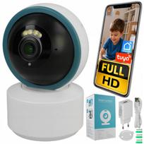 Vidaus sukamoji kamera FULL HD 3Mp, WiFi, TUYA, balta, USB-C