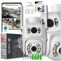 Lauko IP vaizdo kamera su WiFi, Ultra HD, pasukama, dvigubu 270° pasukimu ir dviem objektyvais