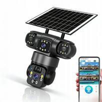 Lauko 4K HD saulės kamera su dviem 12MP WiFi objektyvais