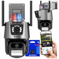 Lauko WiFi IP kamera, sukamasis objektyvas, 8MP, dvigubas signalas, judesio aptikimas