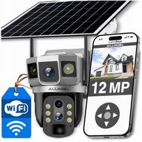 Lauko saulės kamera su 3 objektyvais, 12MP, WiFi, 10x priartinimas