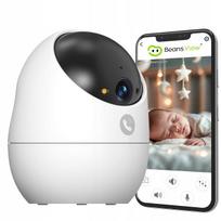 Vaizdo kūdikių stebėjimo kamera BeansView su WiFi, 5 MP, 3K, pasukama