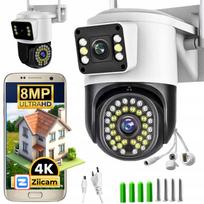 Lauko 8MPx WiFi apsukama vaizdo stebėjimo kamera, ULTRA HD, balta, su priartinimu ir judesio aptikimu