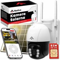 Lauko saulės IP kamera, 4G, su SIM, pasukama, IP65, 3MP, belaidė