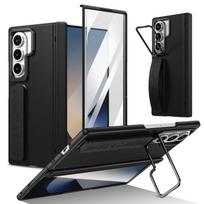 Case for Samsung Z Fold 4 8 Ultra 5 6 7 Cover with Grip Strength Band Camera Frame Bracket Screen Film Magnetic Hinge Protection PC&Case & Screen Protector&Galaxy Z Fold7 vyno raudonos spalvos