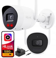 Lauko WiFi kamera HiLook IPC-B120HA-D/W(W) su mikrofonu, garsiakalbiu ir SD kortelės lizdu