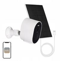 IP kamera MOES WCM-S24-S, 4MP, belaidė, su saulės baterija, IP65, balta, Tuya