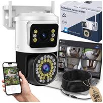Lauko WiFi kamera su dviem objektyvais, 5 m laidu, palaiko PC/Android/iPhone