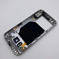 Middle Frame Bezel Housing Chassis For Samsung Galaxy S6 S6 Edge S6 Edge Plus Single Dual SIM with Camera Lens S6 single SIM Blue black