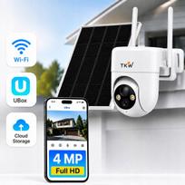 Lauko saulės kamera su WiFi, 4MP, pasukama PTZ, IP65, judesio jutikliu