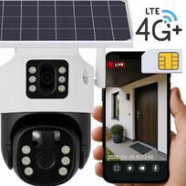 Lauko pasukama stebėjimo kamera su SIM kortele, GSM/LTE 4G, saulės energija
