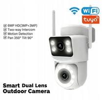 Lauko WiFi kamera 6MP su TUYA Smart, sukiojama, 2in1, 2.4GHz/5G