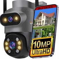 Lauko WiFi IP kamera, sukiojama, 10 MP, 4K UHD, su garsu, valdymas programėle