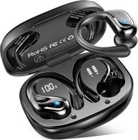 Belaidės Bluetooth sportinės ausinės, 75 val. baterija