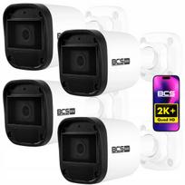 IP vaizdo kamerų rinkinys BCS 5 Mpx, lauko, PoE, su judesio aptikimu, mikrofonu, IP67, ICR, 4 vnt.