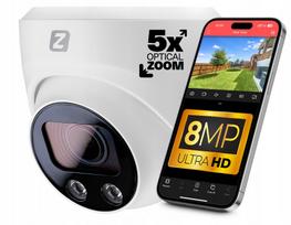 Lauko 8MP 4K PoE IP kamera su 30 m IR, SD kortelės lizdu ir 5x optiniu priartinimu
