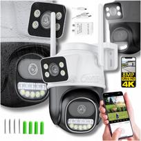 Lauko WiFi sukama IP kamera ICSEE, 8MP, dvi objektyvai, Ultra HD