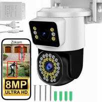 Lauko WiFi IP kamera su dviem objektyvais, 4K 8MP, judesio detekcija ir signalizacija