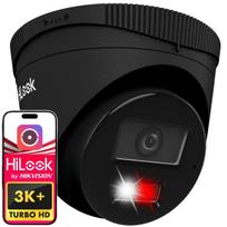 Lauko IP vaizdo kamera HILOOK IPC-T260HA-LU 6MP, juoda, PoE, Hybrid Light