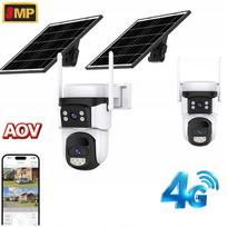 Lauko IP kamera AOV, 4G, dvi kameros, 8000 mAh baterija, dvi 7 W saulės baterijos, 300M ryšys