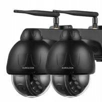 Lauko IP WiFi kamera, 5MP, su sukiojama juoda metaline korpusu