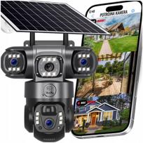 Lauko belaidė saulės kamera HEELLY su 3 HD objektyvais, 3×3 MP, sukama