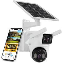 Saulės energija maitinama apsaugos kamera AOV V33, 6MP, dvi objektyvai, 4G LTE, GSM