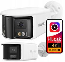 IP vaizdo kamera HiLook IPC-B480HAD-LUF/SL, 8 MP, 180° panoraminė, dviguba optika, PoE