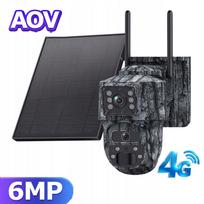 Lauko stebėjimo kamera 6MP, 4G LTE, dviguba optika, su saulės baterija ir AOV 24/7 filmavimu