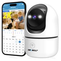 Vidaus WiFi kamera 2K, su judesio jutikliu, 4x priartinimu, nuolatiniu įrašymu