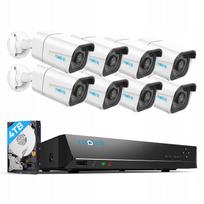 Vaizdo stebėjimo sistema REOLINK 4K, 8 x 8MP PoE IP kameros, 16 kanalų, 4TB NVR, žmogaus ir transporto priemonių atpažinimas
