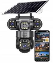 Lauko Saulės Kamera HEELLY, 4G, 3 objektyvai, 3x3MP, SIM kortelės lizdas