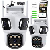 Lauko IP kamera ICSEE, WiFi, sukiojama, 8MP, UHD, 3in1, su priartinimu