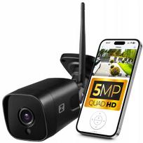 Lauko IP kamera WiFi 5MP juoda su žmonių atpažinimu ir garsu