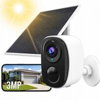 Lauko IP saulės kamera OKAM, 3MP, WiFi, kortelių palaikymas
