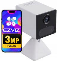 Vidinė stebėjimo kamera EZVIZ CB2 4G, balta, su mikrofonu ir garsiakalbiu, SIM kortelės lizdas