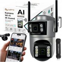 Lauko ir vidaus IP kamera su Wi-Fi, dviguba sukimo funkcija, iCSee, AI atpažinimas